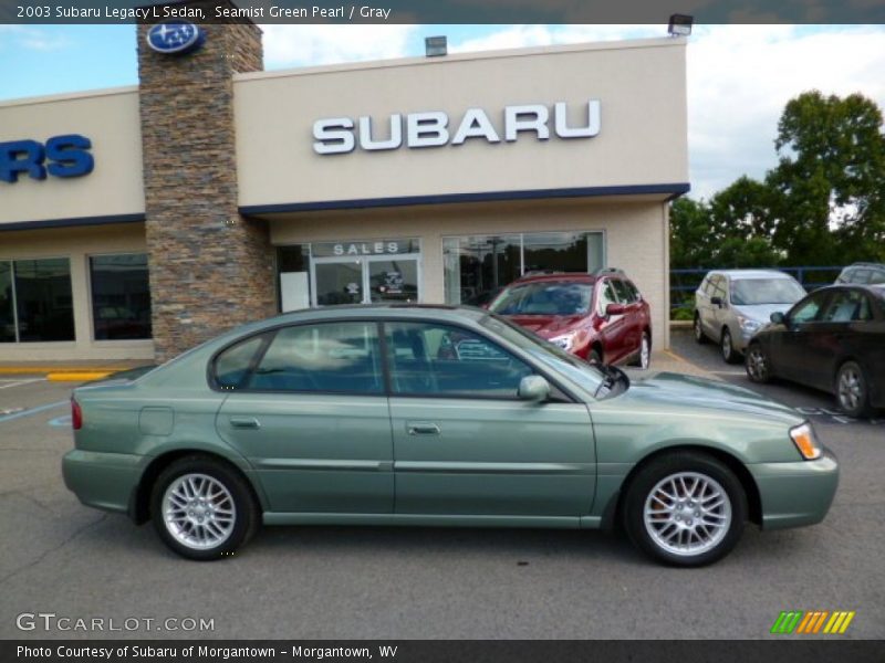 Seamist Green Pearl / Gray 2003 Subaru Legacy L Sedan