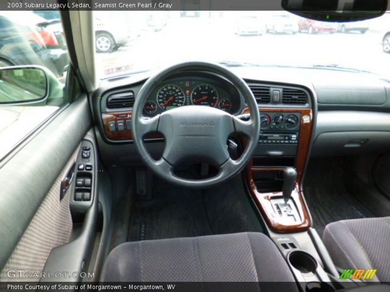 Seamist Green Pearl / Gray 2003 Subaru Legacy L Sedan