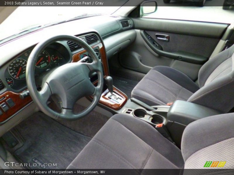 Seamist Green Pearl / Gray 2003 Subaru Legacy L Sedan