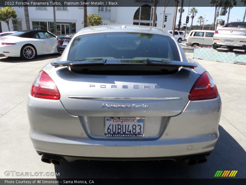 Platinum Silver Metallic / Black 2012 Porsche Panamera Turbo