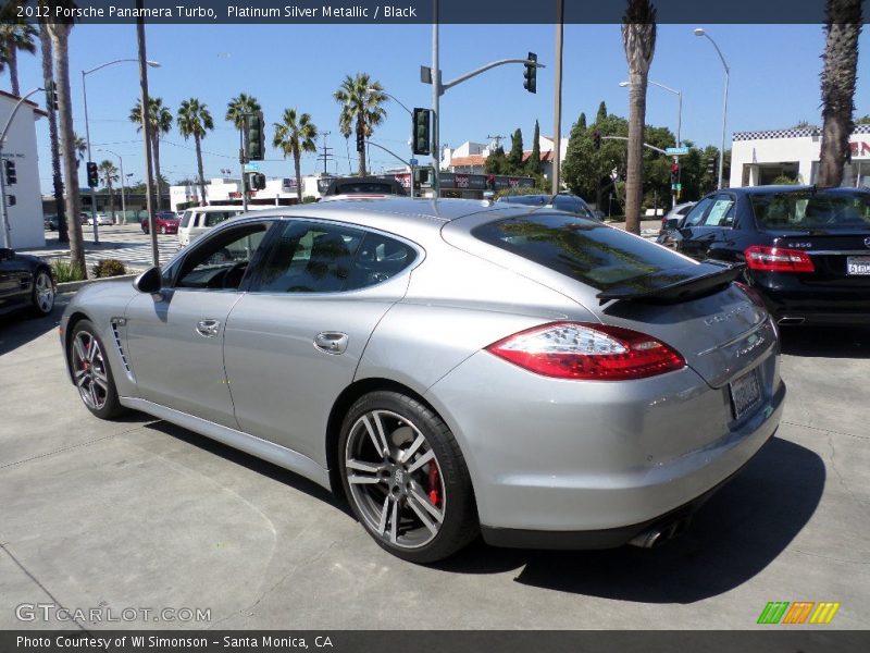 Platinum Silver Metallic / Black 2012 Porsche Panamera Turbo