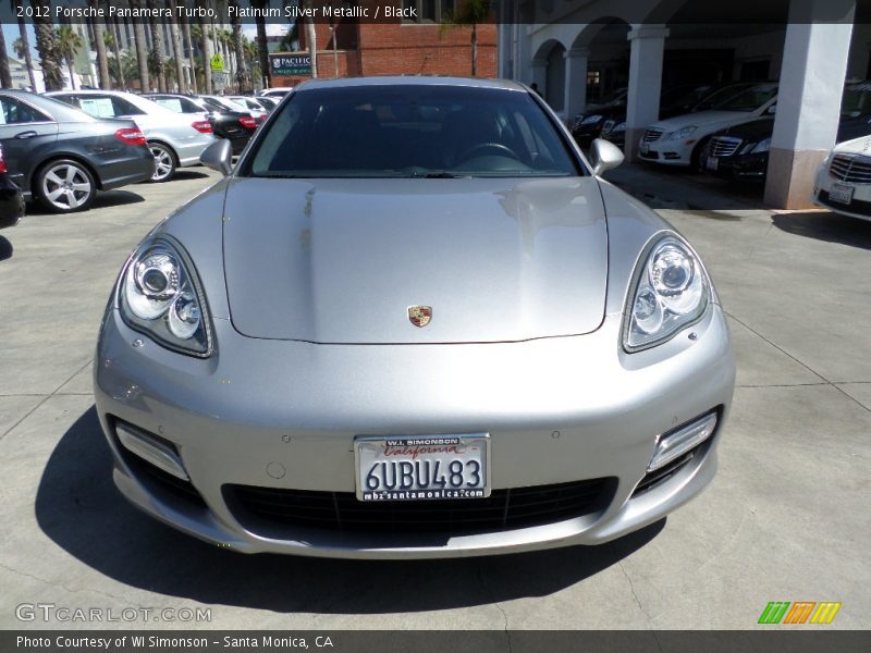 Platinum Silver Metallic / Black 2012 Porsche Panamera Turbo