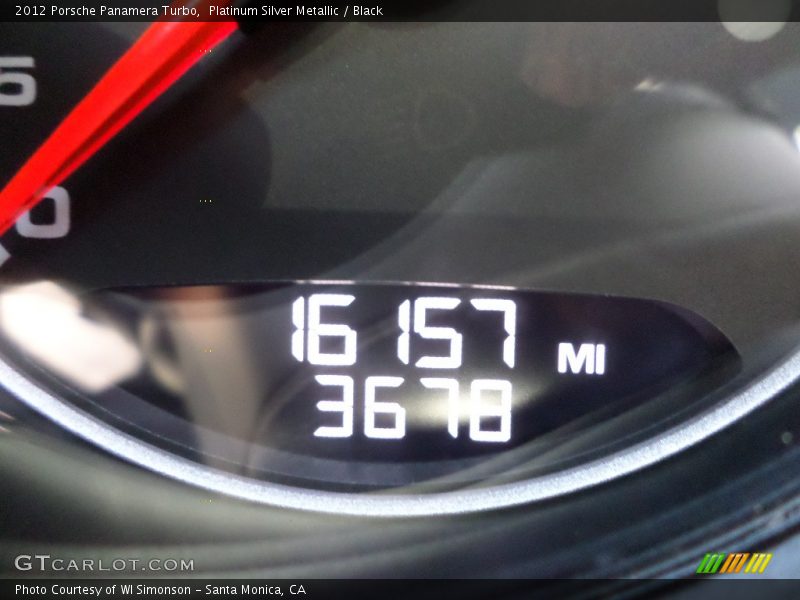 Platinum Silver Metallic / Black 2012 Porsche Panamera Turbo