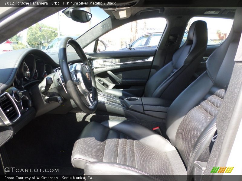 Platinum Silver Metallic / Black 2012 Porsche Panamera Turbo