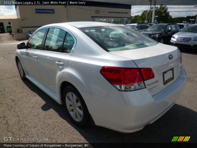 Satin White Pearl / Warm Ivory 2012 Subaru Legacy 2.5i