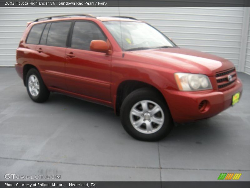 Sundown Red Pearl / Ivory 2002 Toyota Highlander V6