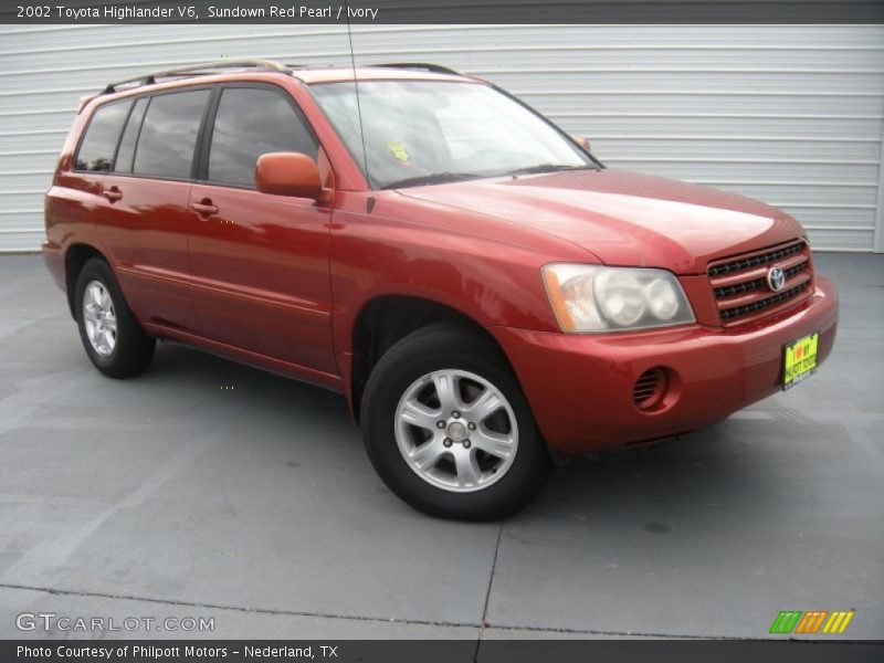 Sundown Red Pearl / Ivory 2002 Toyota Highlander V6