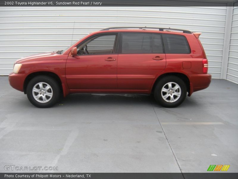 Sundown Red Pearl / Ivory 2002 Toyota Highlander V6