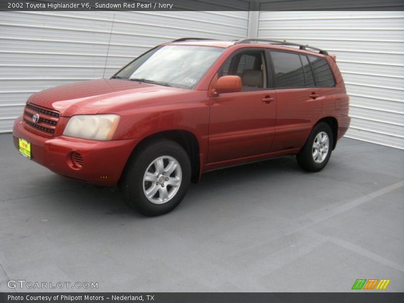 Sundown Red Pearl / Ivory 2002 Toyota Highlander V6