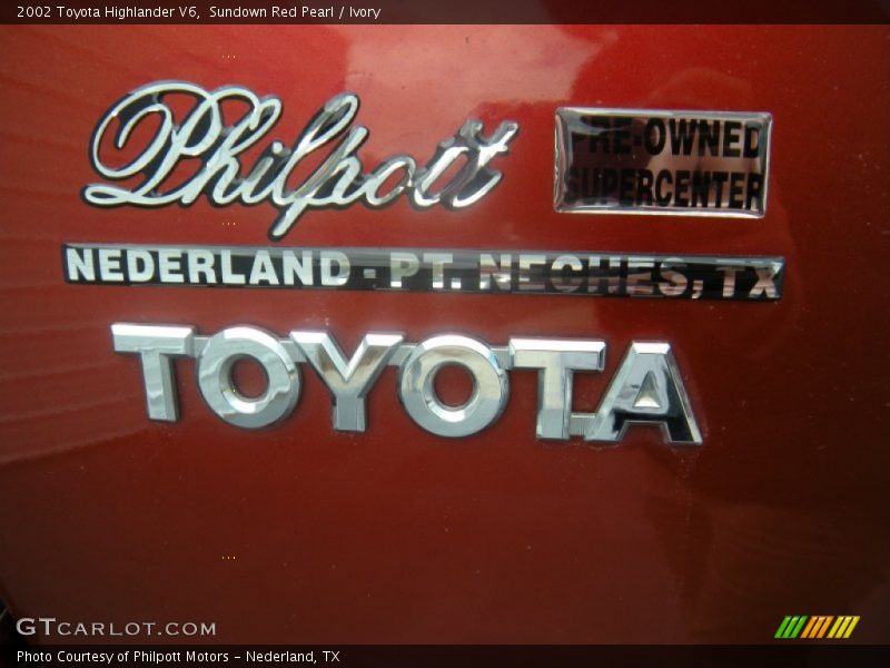 Sundown Red Pearl / Ivory 2002 Toyota Highlander V6