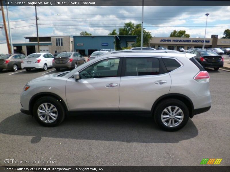 Brilliant Silver / Charcoal 2015 Nissan Rogue SV AWD
