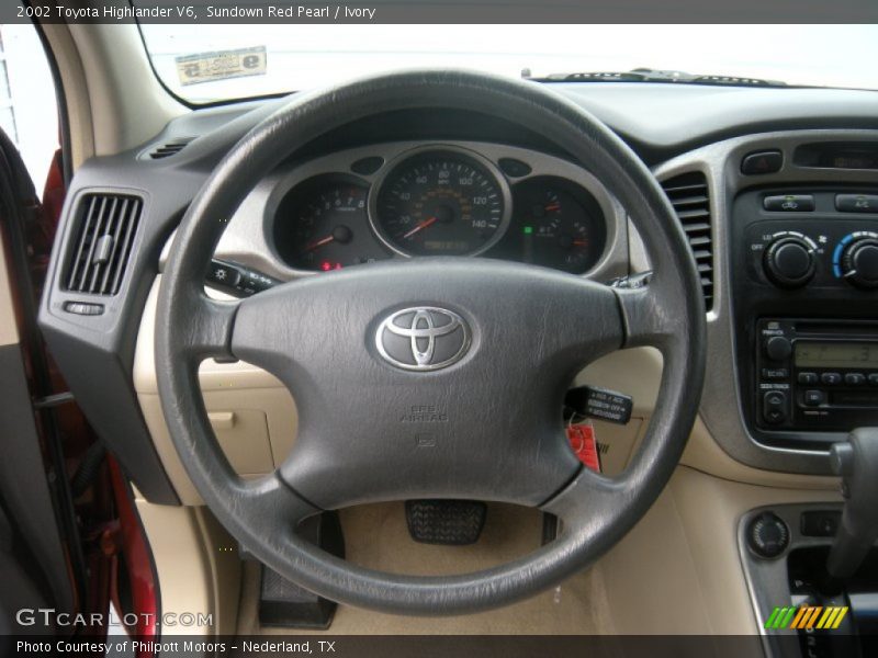 Sundown Red Pearl / Ivory 2002 Toyota Highlander V6