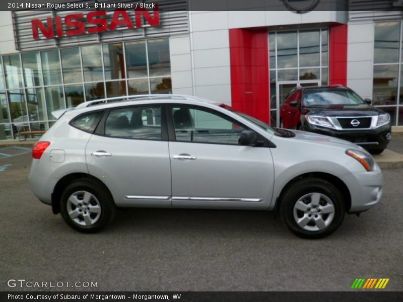 Brilliant Silver / Black 2014 Nissan Rogue Select S