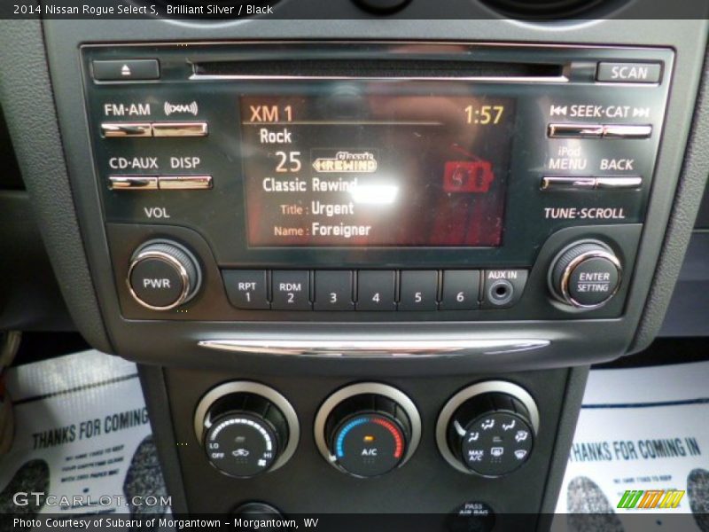 Brilliant Silver / Black 2014 Nissan Rogue Select S