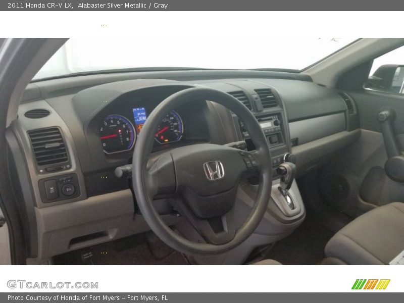 Alabaster Silver Metallic / Gray 2011 Honda CR-V LX