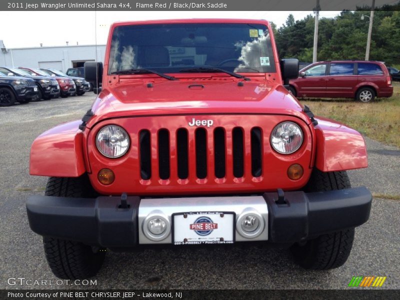 Flame Red / Black/Dark Saddle 2011 Jeep Wrangler Unlimited Sahara 4x4
