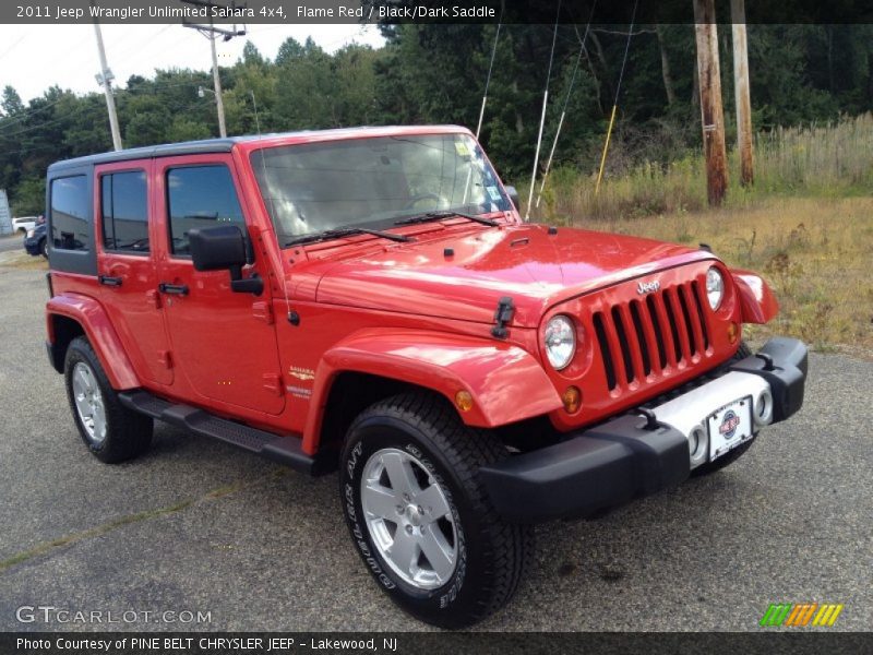 Flame Red / Black/Dark Saddle 2011 Jeep Wrangler Unlimited Sahara 4x4