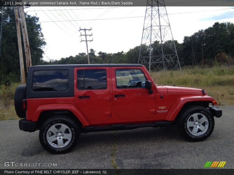 Flame Red / Black/Dark Saddle 2011 Jeep Wrangler Unlimited Sahara 4x4