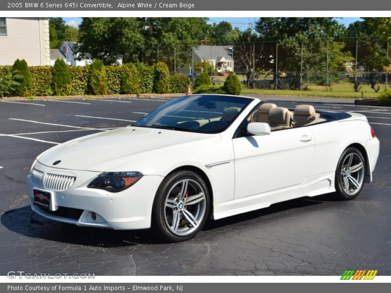 Alpine White / Cream Beige 2005 BMW 6 Series 645i Convertible
