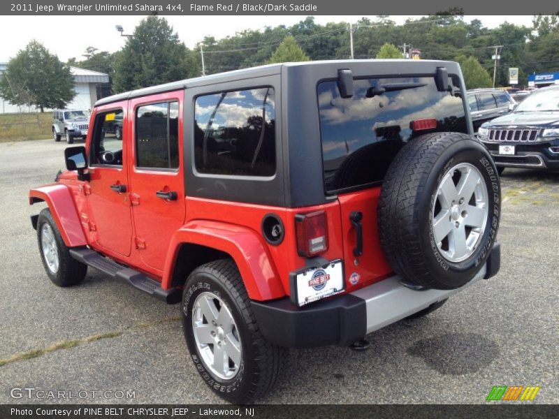 Flame Red / Black/Dark Saddle 2011 Jeep Wrangler Unlimited Sahara 4x4
