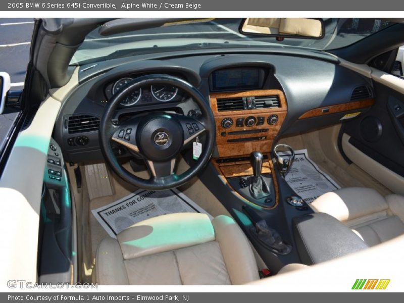 Alpine White / Cream Beige 2005 BMW 6 Series 645i Convertible