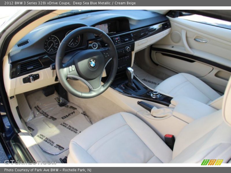 Deep Sea Blue Metallic / Cream Beige 2012 BMW 3 Series 328i xDrive Coupe