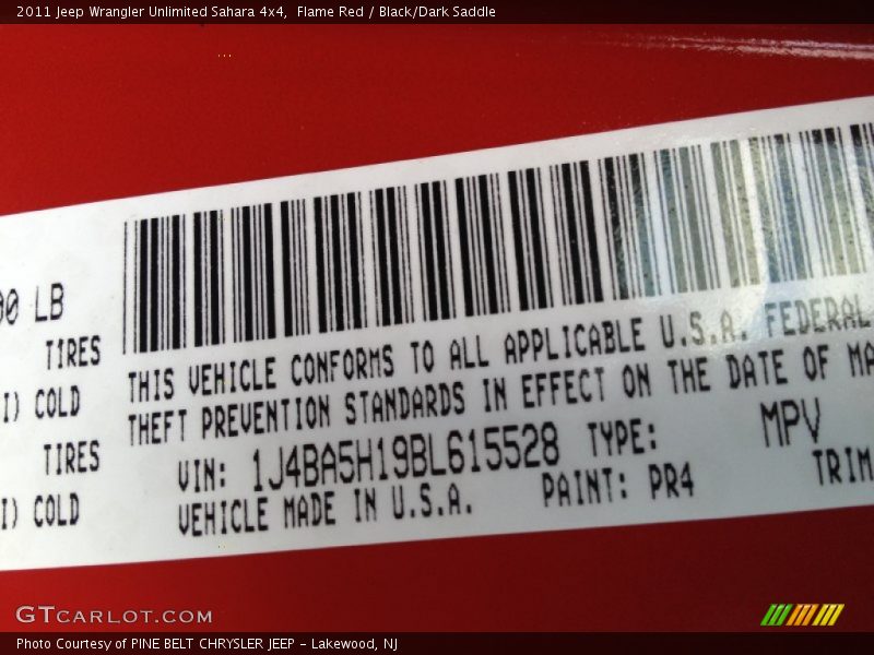 Flame Red / Black/Dark Saddle 2011 Jeep Wrangler Unlimited Sahara 4x4