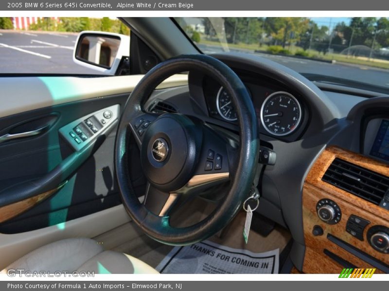 Alpine White / Cream Beige 2005 BMW 6 Series 645i Convertible