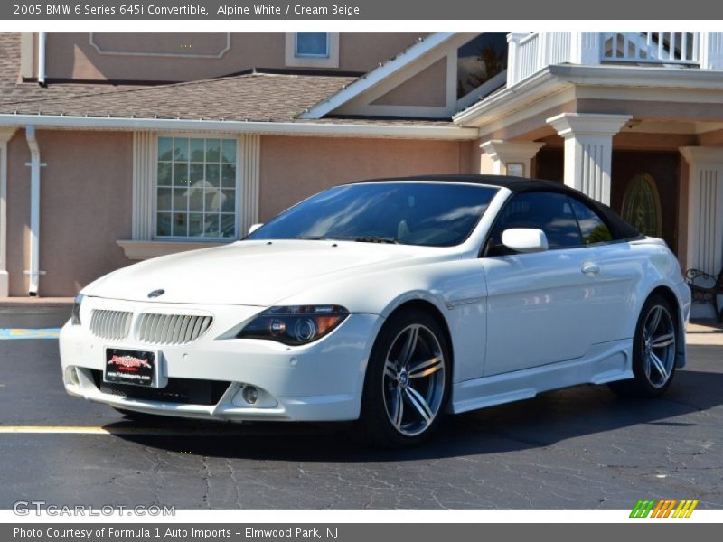 Alpine White / Cream Beige 2005 BMW 6 Series 645i Convertible