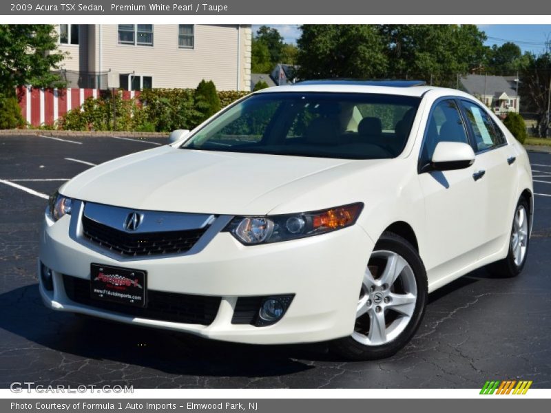 Premium White Pearl / Taupe 2009 Acura TSX Sedan