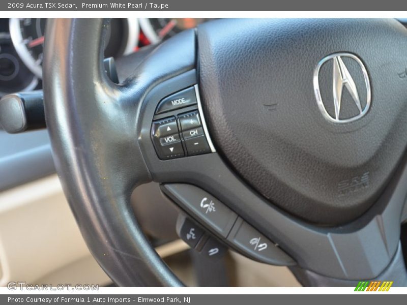 Premium White Pearl / Taupe 2009 Acura TSX Sedan
