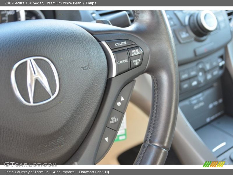 Premium White Pearl / Taupe 2009 Acura TSX Sedan