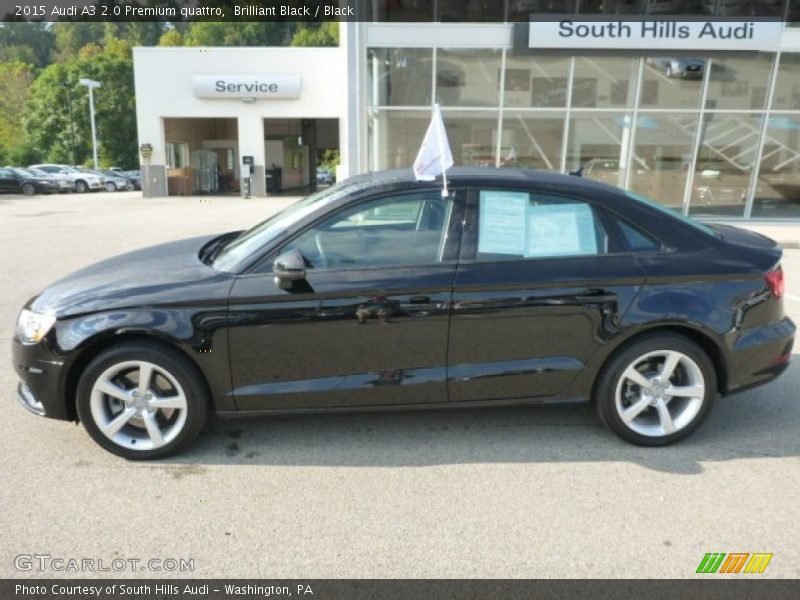 Brilliant Black / Black 2015 Audi A3 2.0 Premium quattro