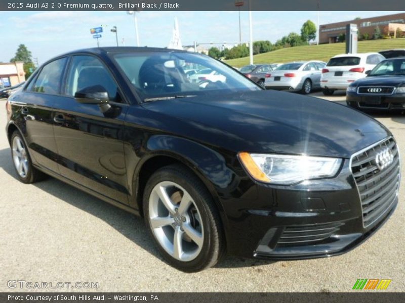 Brilliant Black / Black 2015 Audi A3 2.0 Premium quattro