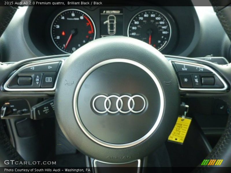 Brilliant Black / Black 2015 Audi A3 2.0 Premium quattro