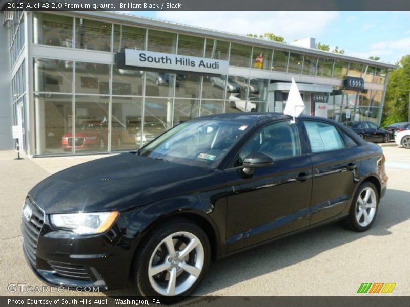 Brilliant Black / Black 2015 Audi A3 2.0 Premium quattro