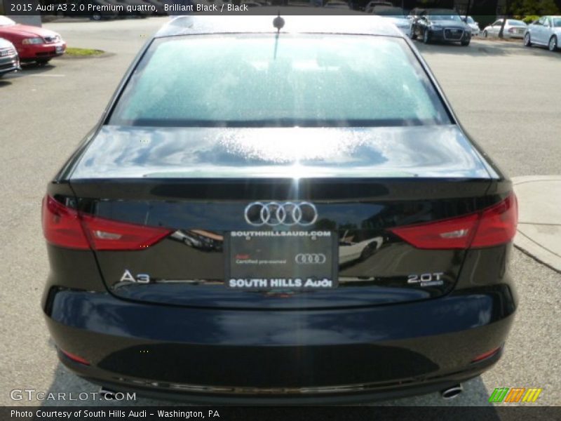 Brilliant Black / Black 2015 Audi A3 2.0 Premium quattro