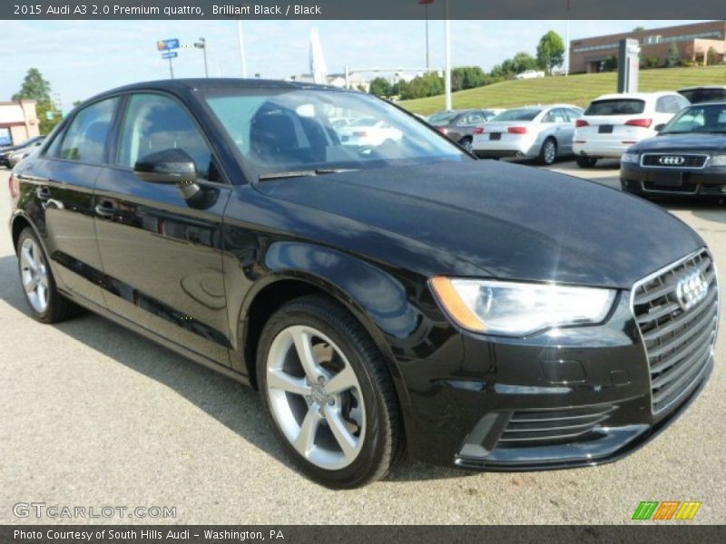 Brilliant Black / Black 2015 Audi A3 2.0 Premium quattro