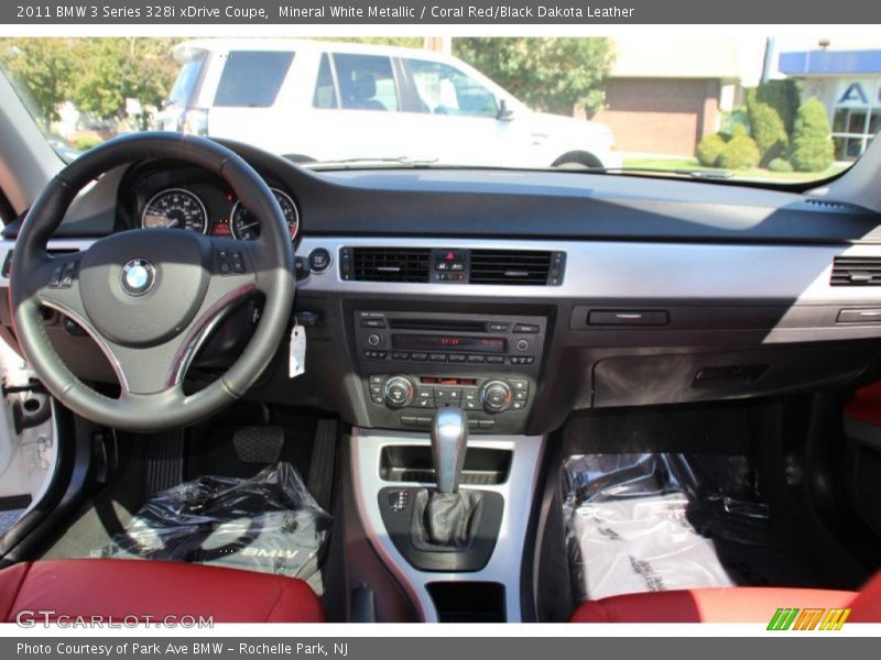 Mineral White Metallic / Coral Red/Black Dakota Leather 2011 BMW 3 Series 328i xDrive Coupe