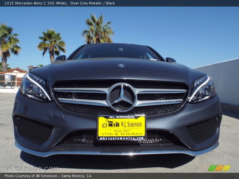 Steel Grey Metallic / Black 2015 Mercedes-Benz C 300 4Matic