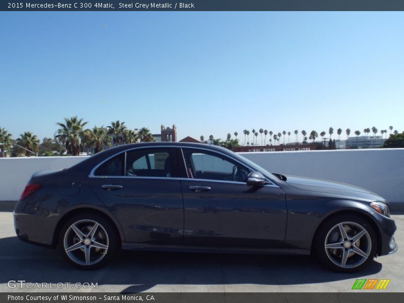 Steel Grey Metallic / Black 2015 Mercedes-Benz C 300 4Matic