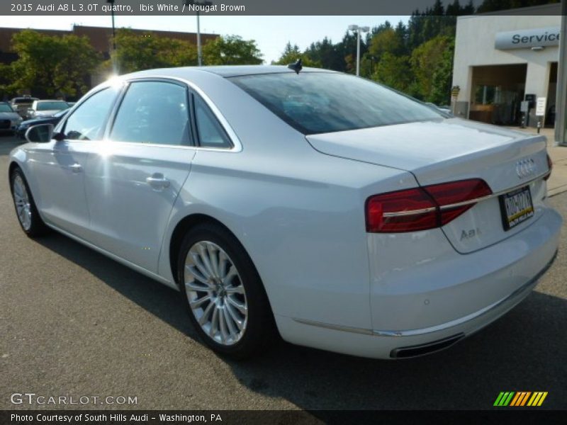 Ibis White / Nougat Brown 2015 Audi A8 L 3.0T quattro
