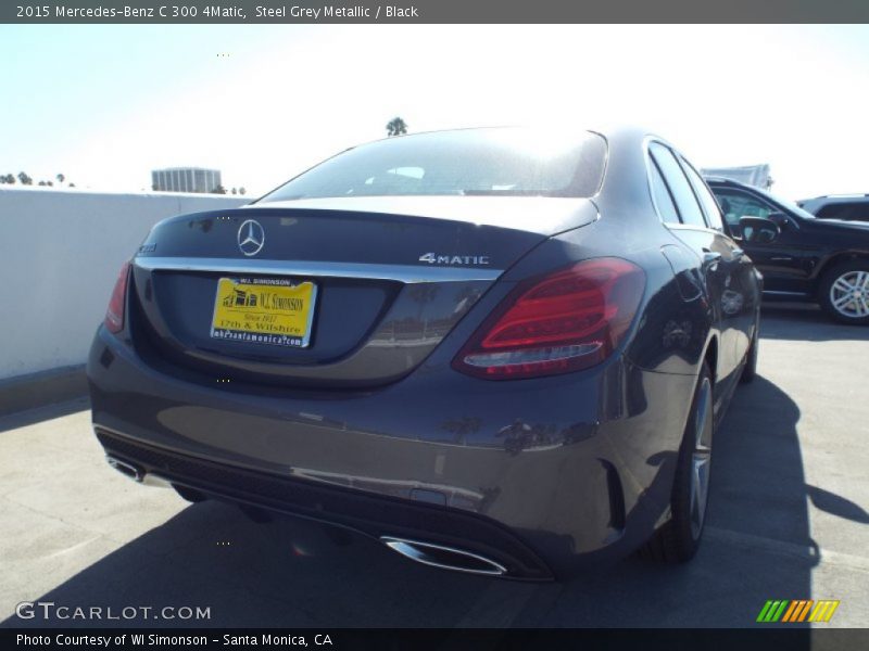 Steel Grey Metallic / Black 2015 Mercedes-Benz C 300 4Matic