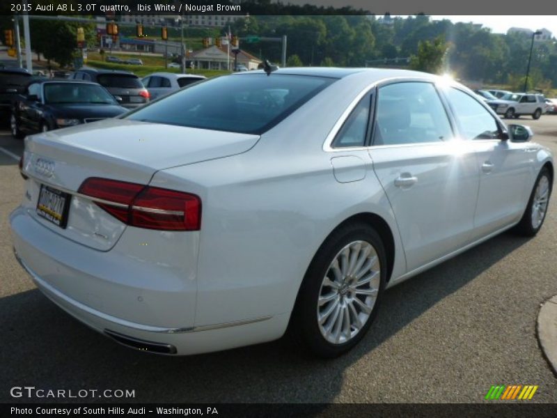 Ibis White / Nougat Brown 2015 Audi A8 L 3.0T quattro