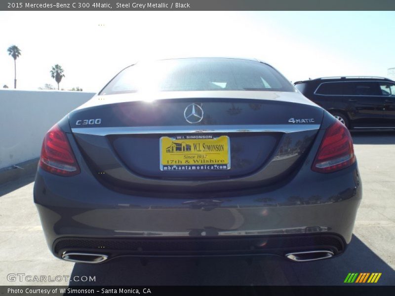 Steel Grey Metallic / Black 2015 Mercedes-Benz C 300 4Matic