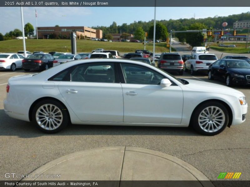 Ibis White / Nougat Brown 2015 Audi A8 L 3.0T quattro