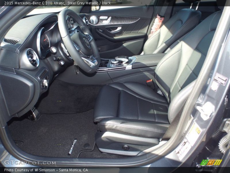 Steel Grey Metallic / Black 2015 Mercedes-Benz C 300 4Matic