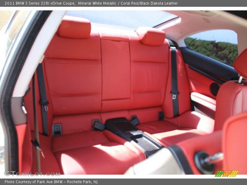 Mineral White Metallic / Coral Red/Black Dakota Leather 2011 BMW 3 Series 328i xDrive Coupe
