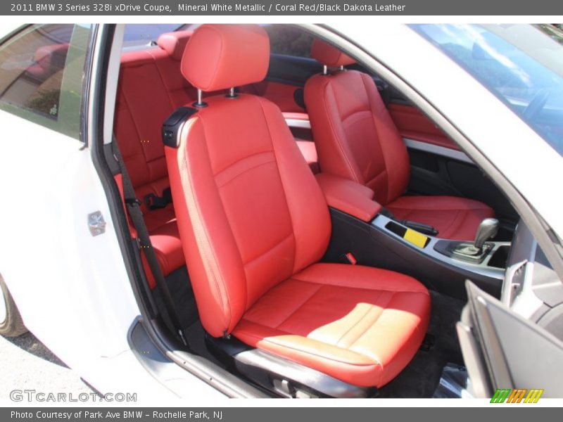 Mineral White Metallic / Coral Red/Black Dakota Leather 2011 BMW 3 Series 328i xDrive Coupe
