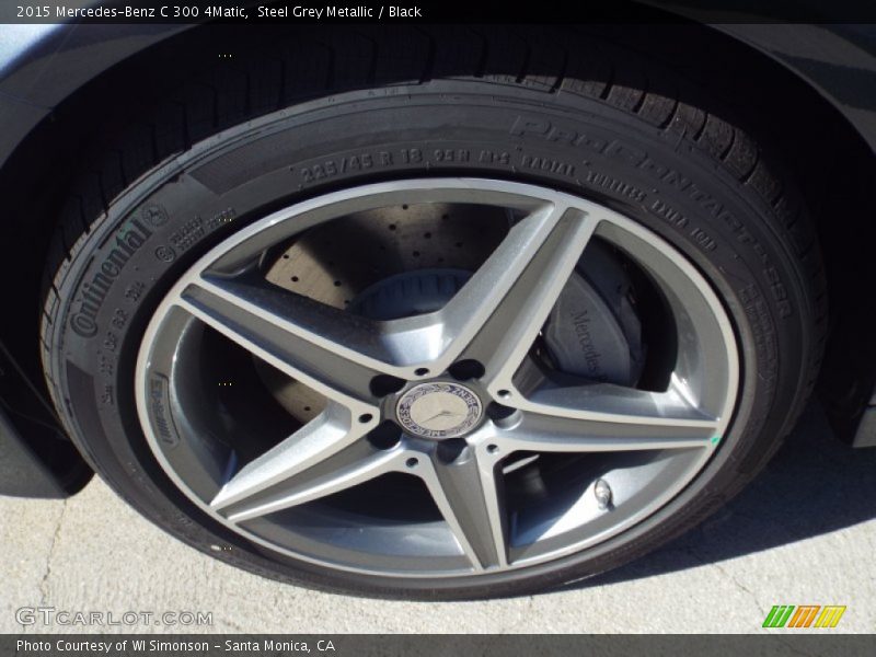 Steel Grey Metallic / Black 2015 Mercedes-Benz C 300 4Matic
